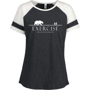 Exercise Some Motivation Required Running from Bear Enza Ladies Jersey Colorblock Tee