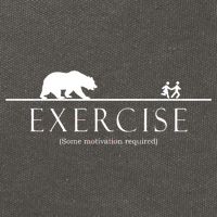 Exercise Some Motivation Required Running from Bear Cotton Canvas Backpack