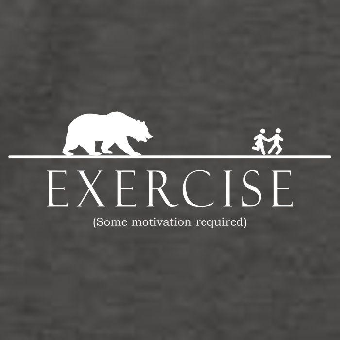 Exercise Some Motivation Required Running from Bear Vector Backpack
