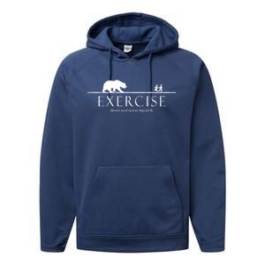 Exercise Some Motivation Required Running from Bear Performance Fleece Hoodie