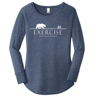 Exercise Some Motivation Required Running from Bear Women's Perfect Tri Tunic Long Sleeve Shirt