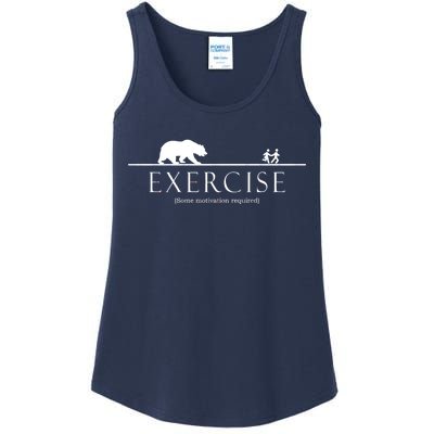 Exercise Some Motivation Required Running from Bear Ladies Essential Tank