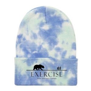 Exercise Some Motivation Required Running from Bear Tie Dye 12in Knit Beanie