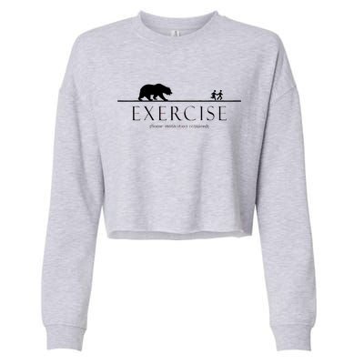 Exercise Some Motivation Required Running from Bear Cropped Pullover Crew