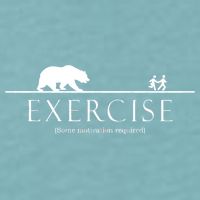 Exercise Some Motivation Required Running from Bear Sueded Cloud Jersey T-Shirt