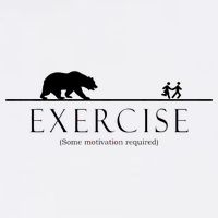 Exercise Some Motivation Required Running from Bear Garment-Dyed Sweatshirt