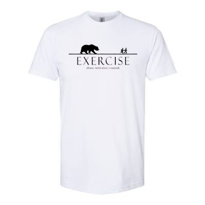 Exercise Some Motivation Required Running from Bear Softstyle® CVC T-Shirt