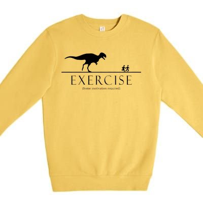 Exercise Some Motivation Required Running from T-Rex Premium Crewneck Sweatshirt