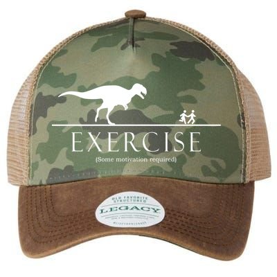 Exercise Some Motivation Required Running from T-Rex Legacy Tie Dye Trucker Hat
