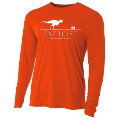 Exercise Some Motivation Required Running from T-Rex Cooling Performance Long Sleeve Crew