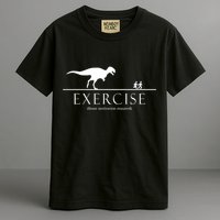 Exercise Some Motivation Required Running from T-Rex Garment-Dyed Heavyweight T-Shirt