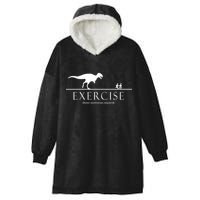 Exercise Some Motivation Required Running from T-Rex Hooded Wearable Blanket