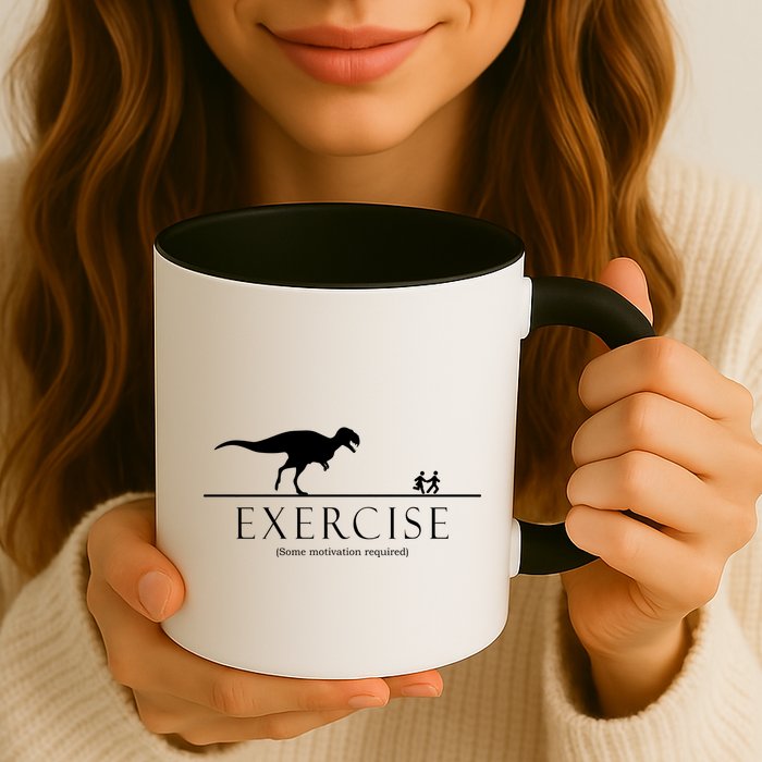 Exercise Some Motivation Required Running from T-Rex Mug
