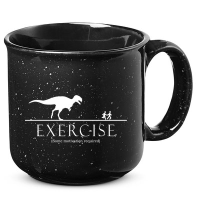 Exercise Some Motivation Required Running from T-Rex 15oz Campfire Ceramic Mug