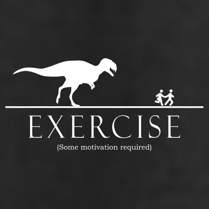 Exercise Some Motivation Required Running from T-Rex Beanie