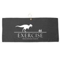 Exercise Some Motivation Required Running from T-Rex Large Microfiber Waffle Golf Towel