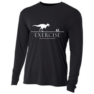 Exercise Some Motivation Required Running from T-Rex Cooling Performance Long Sleeve Crew