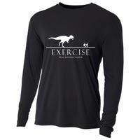 Exercise Some Motivation Required Running from T-Rex Cooling Performance Long Sleeve Crew