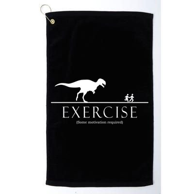 Exercise Some Motivation Required Running from T-Rex Golf Towel