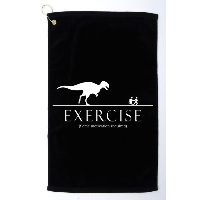 Exercise Some Motivation Required Running from T-Rex Golf Towel