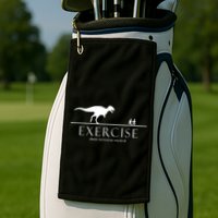 Exercise Some Motivation Required Running from T-Rex Golf Towel