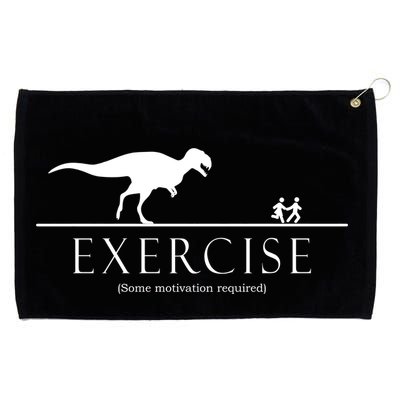 Exercise Some Motivation Required Running from T-Rex Grommeted Golf Towel