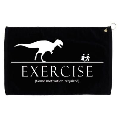 Exercise Some Motivation Required Running from T-Rex Grommeted Golf Towel