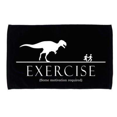 Exercise Some Motivation Required Running from T-Rex Microfiber Hand Towel