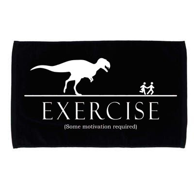 Exercise Some Motivation Required Running from T-Rex Microfiber Hand Towel