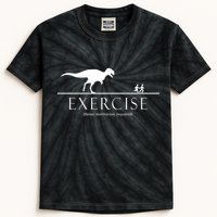 Exercise Some Motivation Required Running from T-Rex Kids Tie-Dye T-Shirt