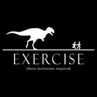 Exercise Some Motivation Required Running from T-Rex Full Zip Hoodie