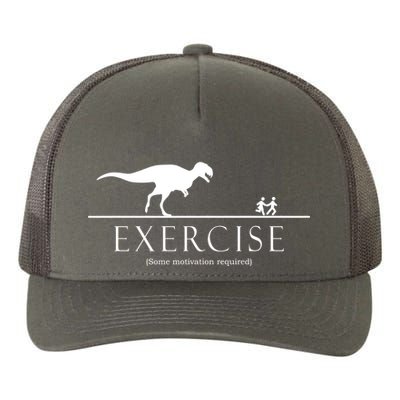 Exercise Some Motivation Required Running from T-Rex Yupoong Adult 5-Panel Trucker Hat