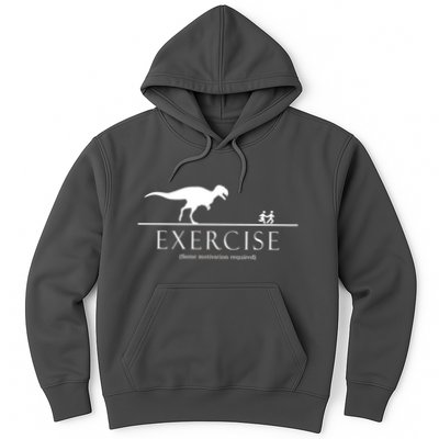 Exercise Some Motivation Required Running from T-Rex Hoodie