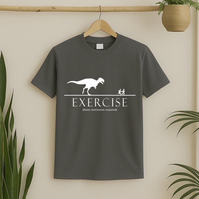 Exercise Some Motivation Required Running from T-Rex T-Shirt