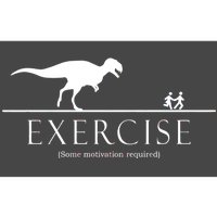 Exercise Some Motivation Required Running from T-Rex Bumper Sticker