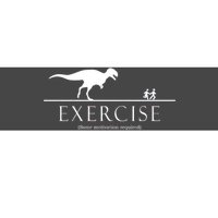 Exercise Some Motivation Required Running from T-Rex Bumper Sticker