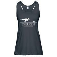Exercise Some Motivation Required Running from T-Rex Ladies Essential Flowy Tank