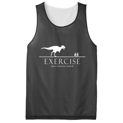 Exercise Some Motivation Required Running from T-Rex Mesh Reversible Basketball Jersey Tank