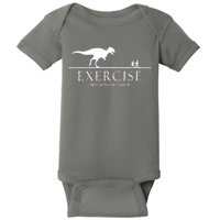 Exercise Some Motivation Required Running from T-Rex Baby Bodysuit