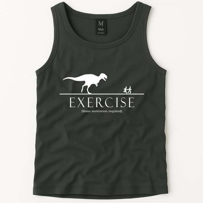 Exercise Some Motivation Required Running from T-Rex Tank Top