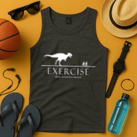 Exercise Some Motivation Required Running from T-Rex Tank Top