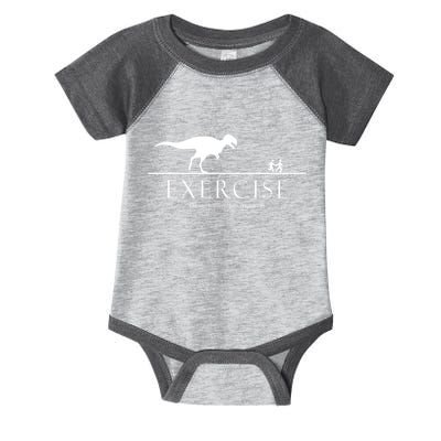 Exercise Some Motivation Required Running from T-Rex Infant Baby Jersey Bodysuit