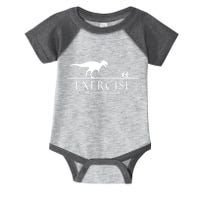 Exercise Some Motivation Required Running from T-Rex Infant Baby Jersey Bodysuit