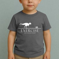 Exercise Some Motivation Required Running from T-Rex Toddler T-Shirt