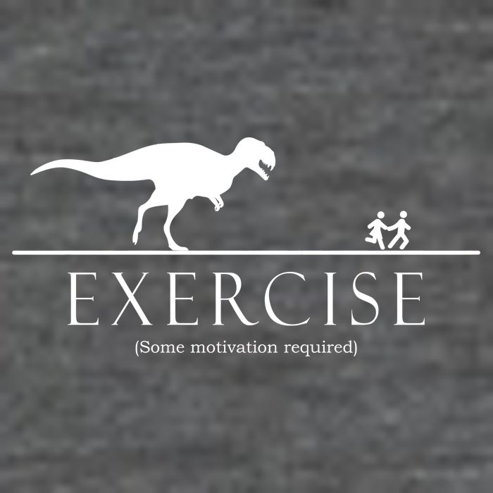 Exercise Some Motivation Required Running from T-Rex Wool Snapback Cap