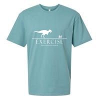 Exercise Some Motivation Required Running from T-Rex Sueded Cloud Jersey T-Shirt