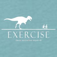 Exercise Some Motivation Required Running from T-Rex Sueded Cloud Jersey T-Shirt