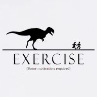 Exercise Some Motivation Required Running from T-Rex Garment-Dyed Sweatshirt