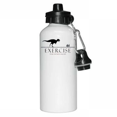 Exercise Some Motivation Required Running from T-Rex Aluminum Water Bottle