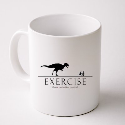 Exercise Some Motivation Required Running from T-Rex Coffee Mug